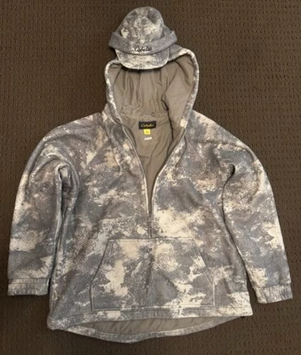Cabela's Wooltimate WindShear Hooded Pullover Jacket O2 Octane Camo XL & Hat. - Image 1 of 4