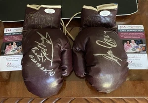 Larry Holmes & Gerry Cooney Autographed Boxing Gloves JSA authentication See Pic - Picture 1 of 9