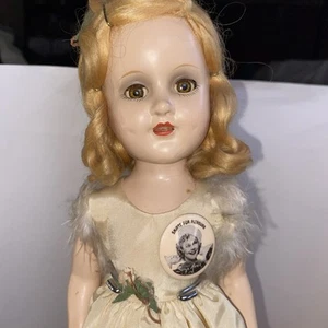Antica Madame Alexander Sonja Henie anni '30 15 pollici tutto e stand - tutto originale! - Foto 1 di 11
