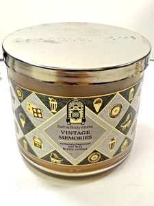 Bath & Body Works 3-Wick Candle – Vintage Memories – Rare Scent – New - Picture 1 of 2