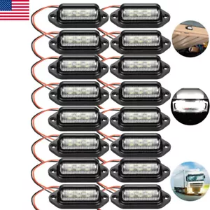12V 6 LED Exterior License Plate Tag Light Waterproof for Car Truck RV Boat USA - Foto 1 di 11