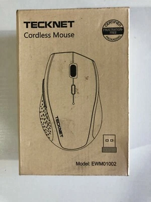 Tecknet - EWM01002 - CORDLESS MOUSE - Gray - NEW - Image 1 of 3