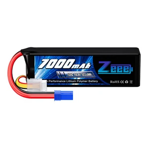 Zeee 14.8V 100C 7000mAh 4S LiPo Battery EC5 for RC Car Truck Tank Buggy Heli - Picture 1 of 6