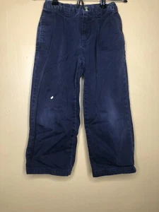 Gymboree Boys Size 5 Pants Chino Mid Rise Blue Adjustable Waist Straight Leg - Picture 1 of 12