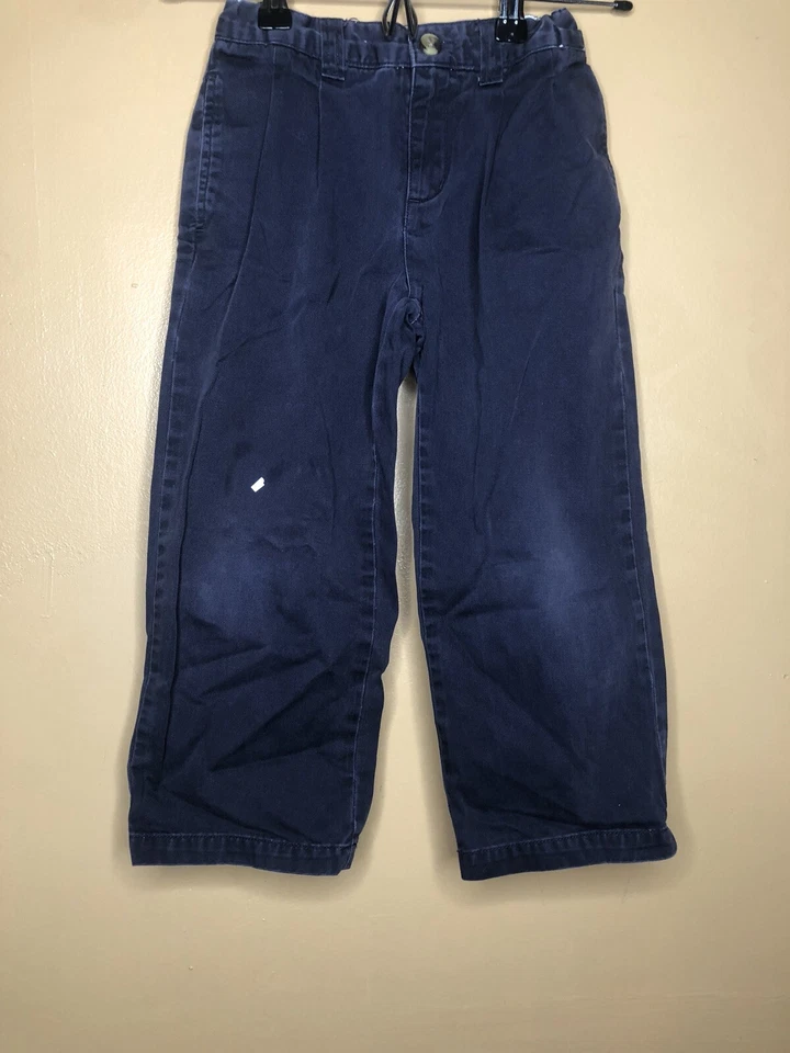 Pantalones chinos Gymboree para niños talla 5 tiro medio azul cintura ajustable pierna recta Foto 1 de 4