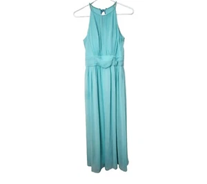 David's Bridal Dress Halter High Neck Seafoam Blue Green Sz 2 See Description - Picture 1 of 10