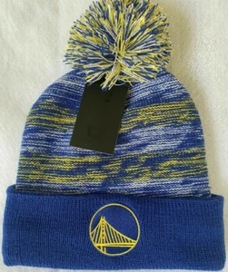 Brand New Youth UNK NBA Golden State Warriors Pom Beanie Cap Hat Blue GGYB965F - Picture 1 of 2