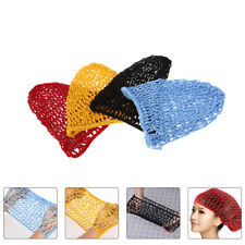 4pcs hairnets for women hair bun cover headpiece for women Mesh Crochet Hair Net