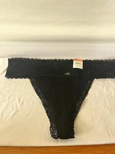 New Jenni Women's Wide-Lace-Waist Thong Black Panty Underwear Size 3XL - Picture 1 of 7