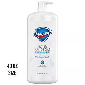 Safeguard Liquid Hand Soap Micellar Deep Cleansing 40 oz LARGE Fresh Clean Scent - Picture 1 of 21