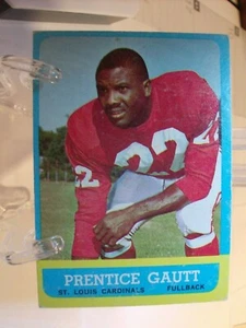 1963 Topps Football #150 - Prentice Gaut - Cardenales de San Luis 63-012 - Imagen 1 de 2
