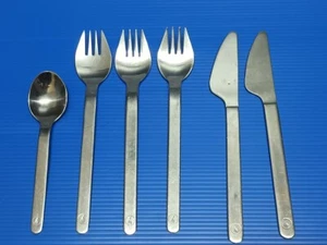 LOT OF  cutlery Lufthansa Airlines -2 knive+ 3 forks + 1 spoon - Picture 1 of 5