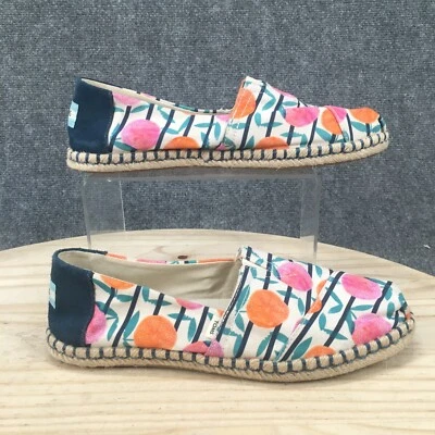 Toms Zapatos Mujer 8 Alpargata Alpargata Sin Cordones Cómodos Planos Multicolor Lona Foto 1 de 4