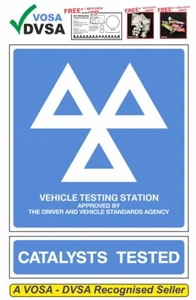 OFFICIAL MOT & CATALYSTS TESTED SIGNS, MOT SIGN, MOT SIGNS, VOSA DVSA, GARAGE, - Picture 1 of 12
