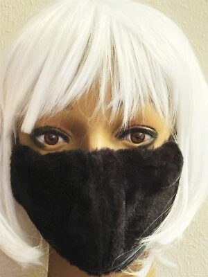 Apparis Daisy Noir Faux Fur Face Masks Black- Lot of 3 - $120 - Image 1 of 4