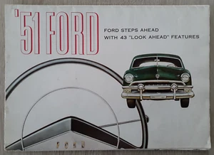 1951 Ford Brochure -  Tudor Fordor Convertible Squire Coupe Crestliner - Picture 1 of 8