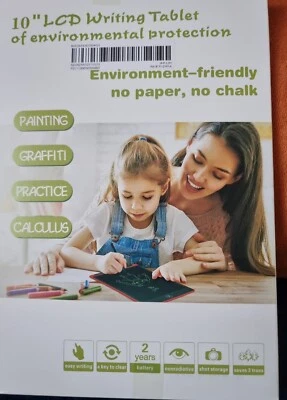 LCD 10" Multicolour Screen Writing Board Electronic Drawing Tablet Unisex Kids - Image 1 of 4