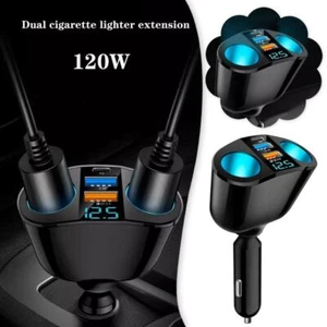 2 Steckdose Auto Zigarettenanzünder Adapter Verteiler USB Dual N US - Photo 1 sur 9