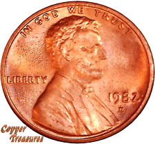 Sale Is For 1 Roll * BU Roll of 1982 D Copper Large Date Cents In Penny Rolls