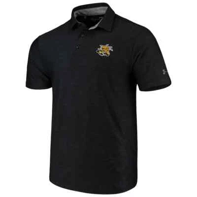 Wichita State Shockers Shirt Under Armour Polo Men's Small Black New - Image 1 of 3