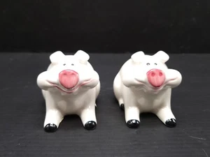RON GORDON DESIGNS 1983 Vintage Ceramic PIG Salt & Pepper Shakers Taiwan w/Tag - Picture 1 of 13