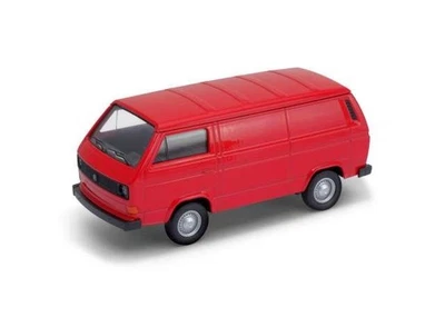 Volkswagen VW T3 Bus Modellino Auto Rosso WELLY 1:3 4 Nuovo VW49720W - Immagine 1 di 3