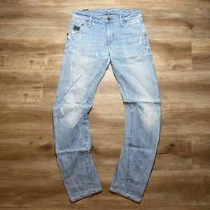 G Star RAW Jeans Men 29x32 Blue Arc 3D Slim Light Wash Distressed Denim Cotton - Picture 1 of 16