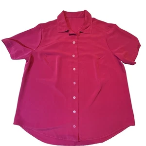 Klassische Bluse mit Knopfleiste Büste 54 in Fuchsia Luxe Kurzarm Karriere CareerWear - Bild 1 von 8