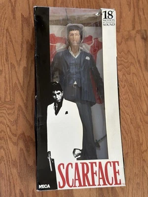 Figura de acción parlante NECA Scarface TONY MONTANA 18" escala 1/4 traje azul 2006 Foto 1 de 4