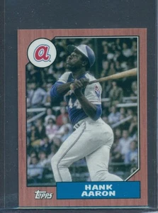 2022 TOPPS MINI RED PARALLEL 1987 INSERT HANK AARON #78B-37 4/5 - Picture 1 of 2