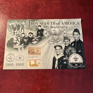 Boy Scouts 50th. Anniv. Combo FDC. Fleetwood Cachet. U.A. - Picture 1 of 2