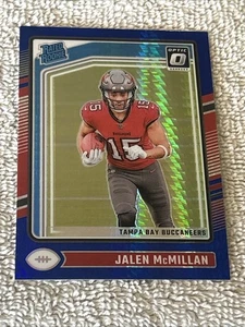 Jalen McMillan 2024 Panini Donruss Optic #239 Rated Rookie Blue Hyper Prizm (RC) - Bild 1 von 2