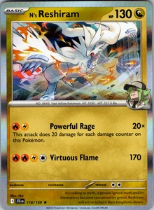 N’s Reshiram 116/159 SV09: Journey Together Rare - NM - Picture 1 of 2
