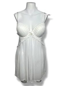 Daisy Fuentes Babydoll Dessous weiß, Push Up Gr. XL - Bild 1 von 3