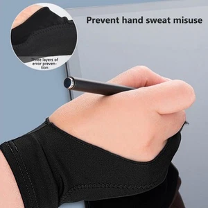 `2 Pcs Künstler Handschuhe Mit Zwei Finger Palm Ablehnung Handschuhe Für Sty - Photo 1/9