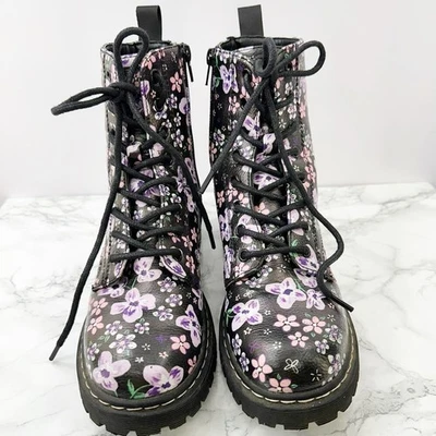 Botas de Combate Unionbay Ginny Florales Púrpura Rosa Floral para Mujer 7.5 Foto 1 de 4