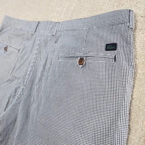 Lacoste Chino Shorts Men 38 Black Micro Gingham Check 11" Golf Luxury Wealth - Picture 1 of 11