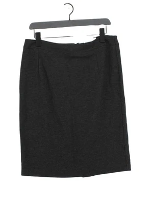 John Lewis Women's Midi Skirt UK 14 Grey Viscose with Elastane, Nylon A-Line - Image 1 of 4