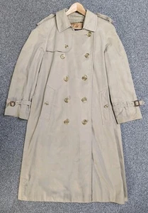 Vintage Burberrys Cream Classic Trench Coat Plus Inner Lining Rare Size 50 - Picture 1 of 19