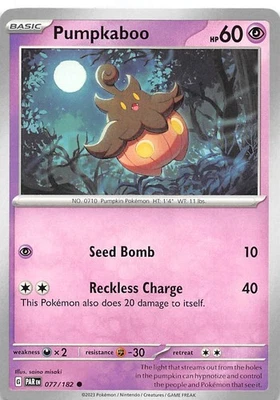 Pumpkaboo 077/182 SV04 Paradox Rift Pokemon 008501 - Image 1 of 2