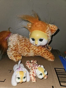 KITTY SURPRISE 2015 Mama Plush Orange Tabby Cat + 2 Kittens - Picture 1 of 5