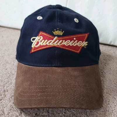 Vintage Budweiser Officially Licensed Cotton Leather Strapback Hat Cap Beer 2006 - Image 1 of 4