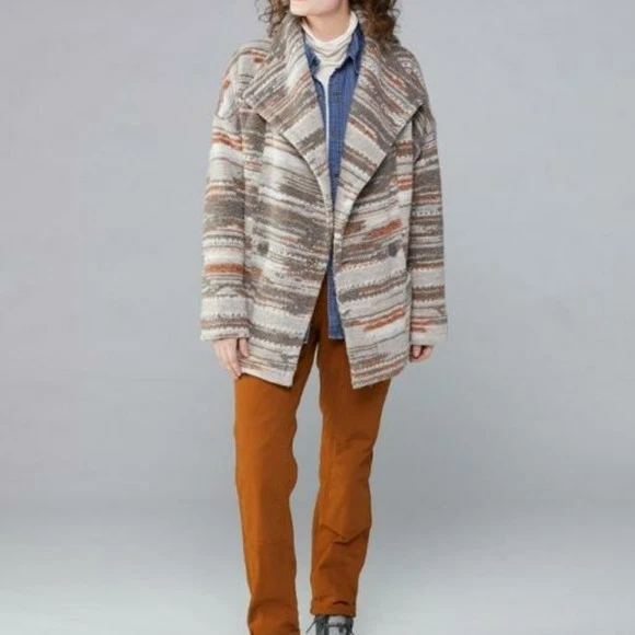 Chaqueta PrAna "Arria" Para Mujer Talla XL Forrada Lana Azteca Exterior Naturaleza Boho  Foto 1 de 4