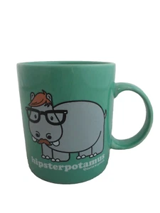 Hipsterpotamus David & Goliath Green Ceramic Coffee or Tea Mug (1) - Picture 1 of 6