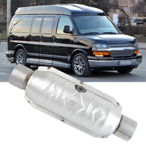2.5" Inlet/Outlet Catalytic Converters w/ Heat Shield EPA Fit For Chevy Express - Imagen 1 de 15
