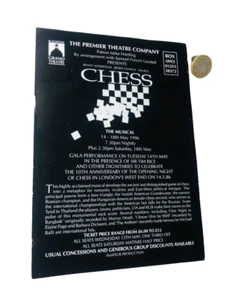 Theatre Flyer Mini Poster Chess Grand Theatre Blackpool 1996 Vintage ra - Picture 1 of 3