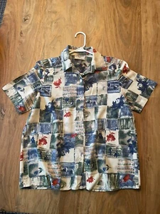 Vintage Alfred Dunner Womens Shirt Size 10 Petite Made in USA Colorful Button Up - Bild 1 von 4