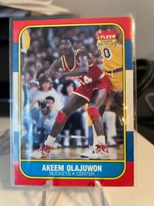 1986-87 Fleer Hakeem Olajuwon Rookie, RC, #82