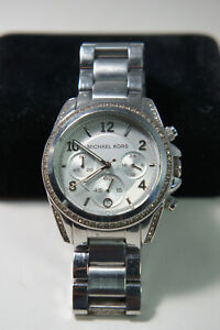 Michael Kors MK5165 Blair Chronograph Stainless Steel Ladys Crystal Stone Watch