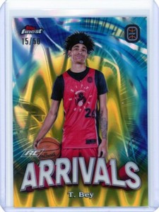 TYLER BEY 2023 TOPPS FINEST OTE OVERTIME GOLD RAY WAVE REFRACTOR RC SP 15/50